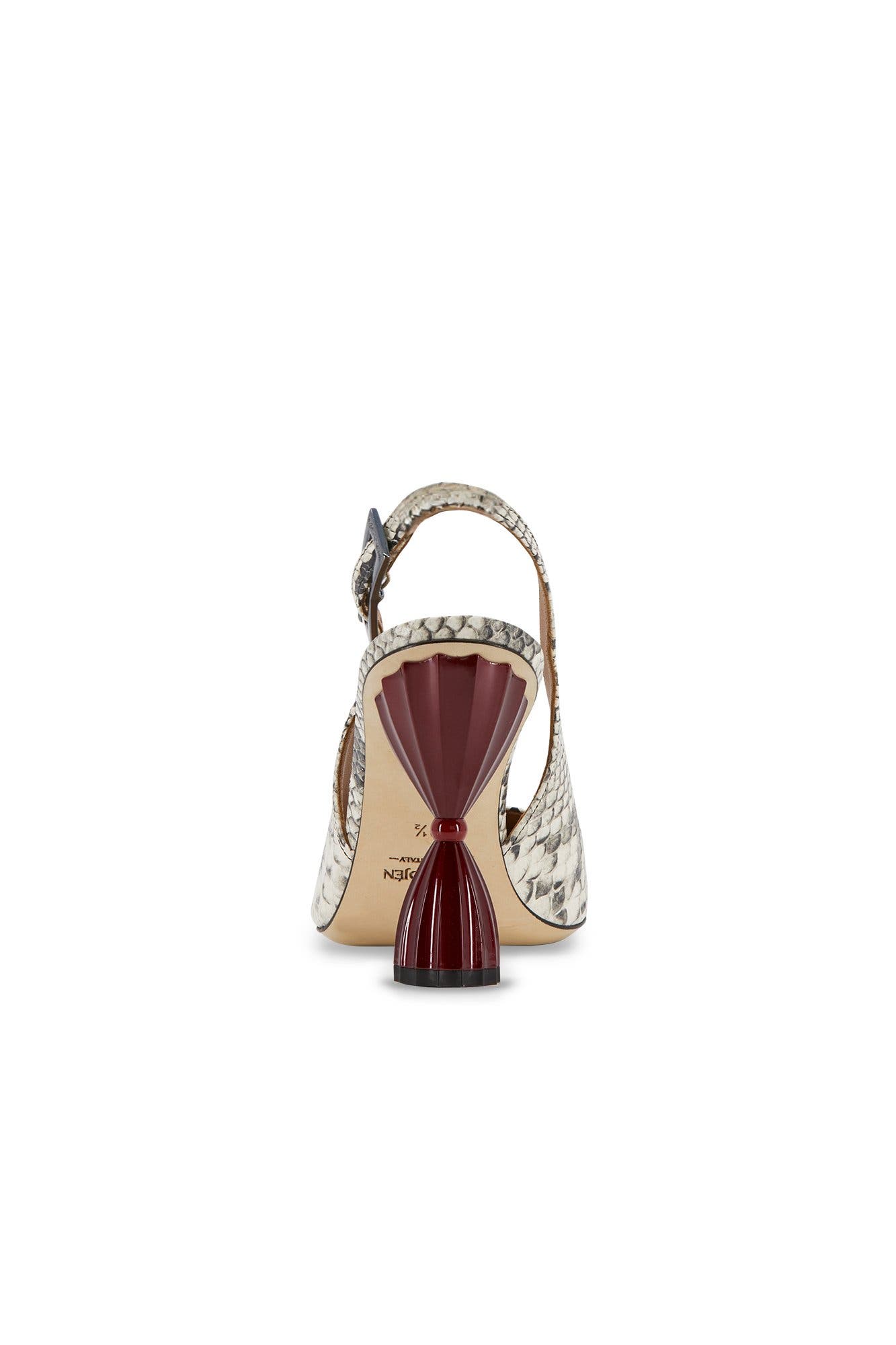 Leila Snake Print Slingback Heel, Alternate, color, Snakeprint