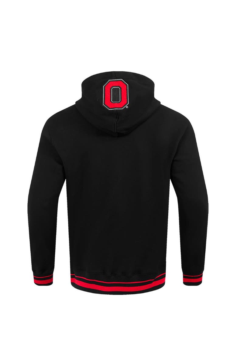 PRO STANDARD Men's Pro Standard Black Ohio State Buckeyes Classic Stacked Logo Fleece Pullover Hoodie, Alternate, color, 