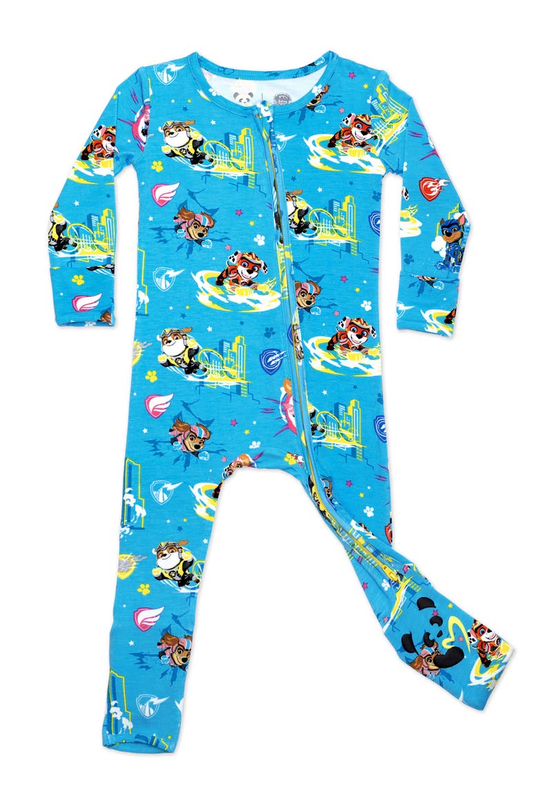 Paw Patrol Fitted Convertible One-Piece Pajamas, Main, color, BLUE