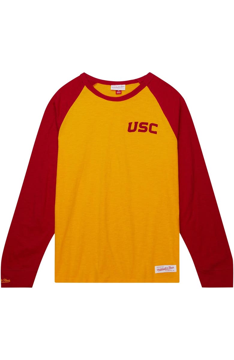 Mitchell & Ness Men's Mitchell & Ness Gold USC Trojans Legendary Slub Raglan Long Sleeve T-Shirt, Alternate, color, Gold