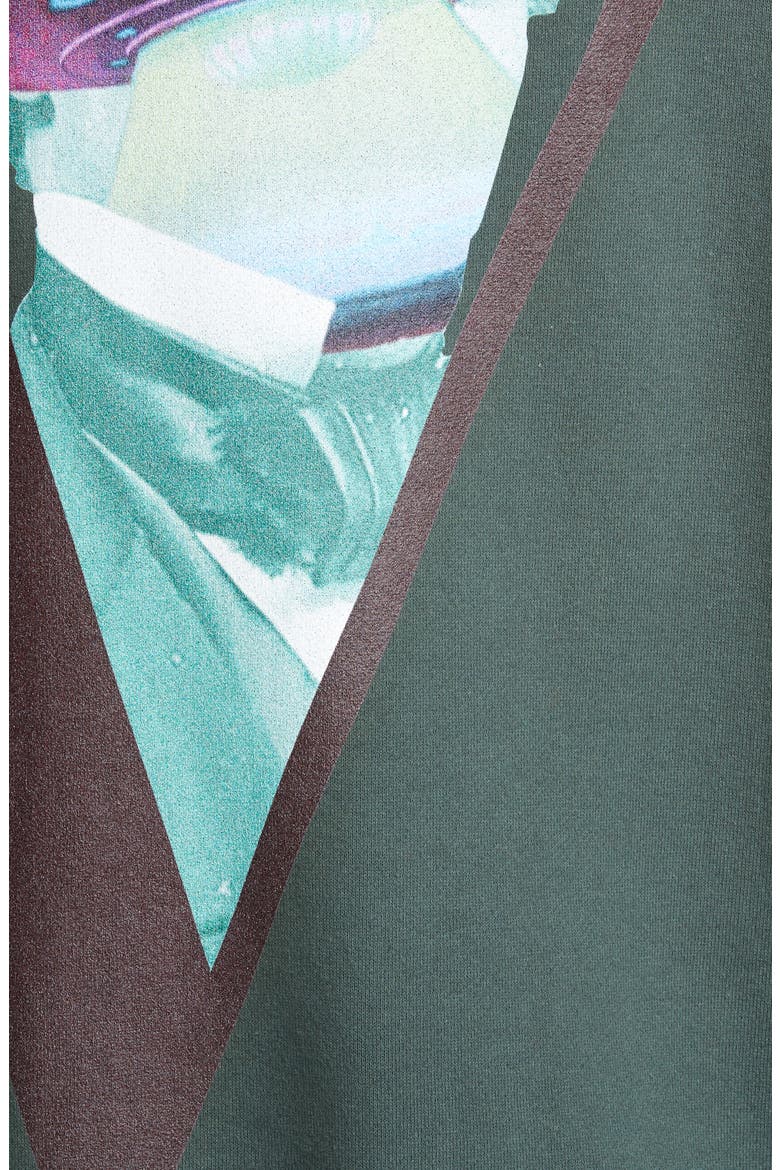 x Valentino V-Face UFO Print Hoodie, Alternate, color, KHAKI GREEN