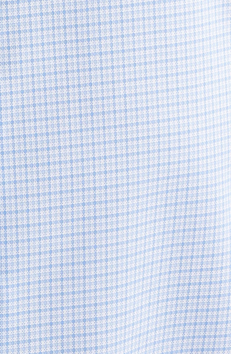 Nordstrom Trim Fit Premium Check Cotton Button-Up Shirt, Alternate, color, Blue Bono Plaid
