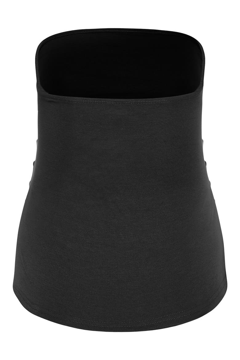 Halo Ruched Tube Top, Alternate, color, BLACK