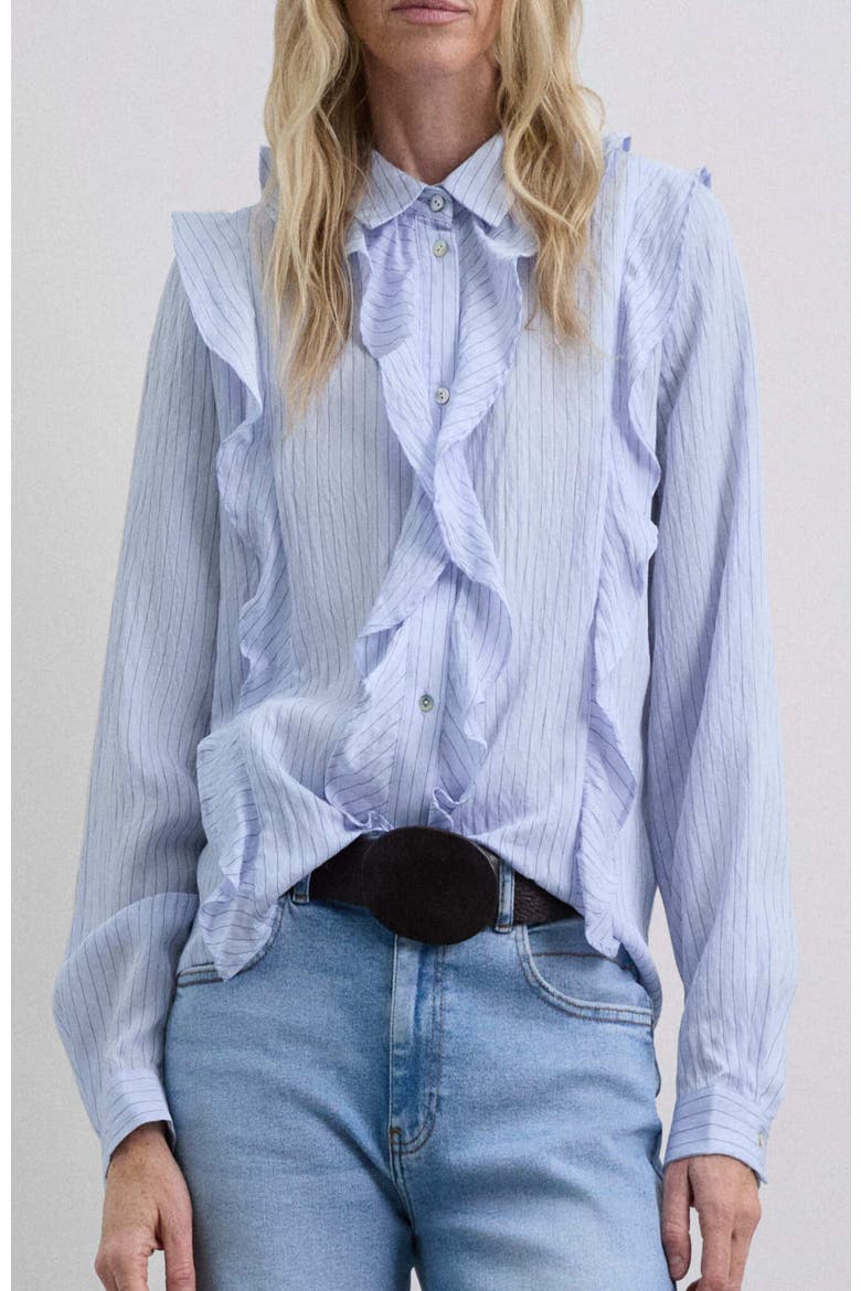Stripesfrill Shirt, Main, color, Bluestripes