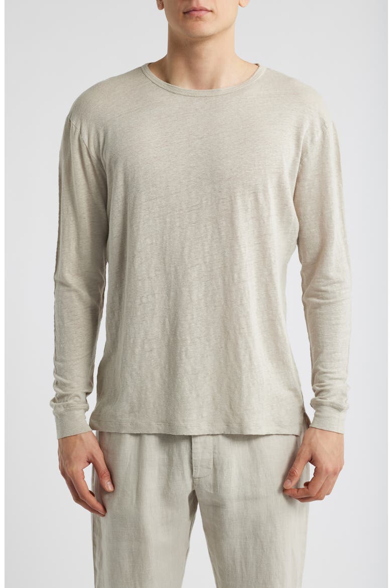 Sun Linen Long Sleeve T-Shirt, Main, color, BONE