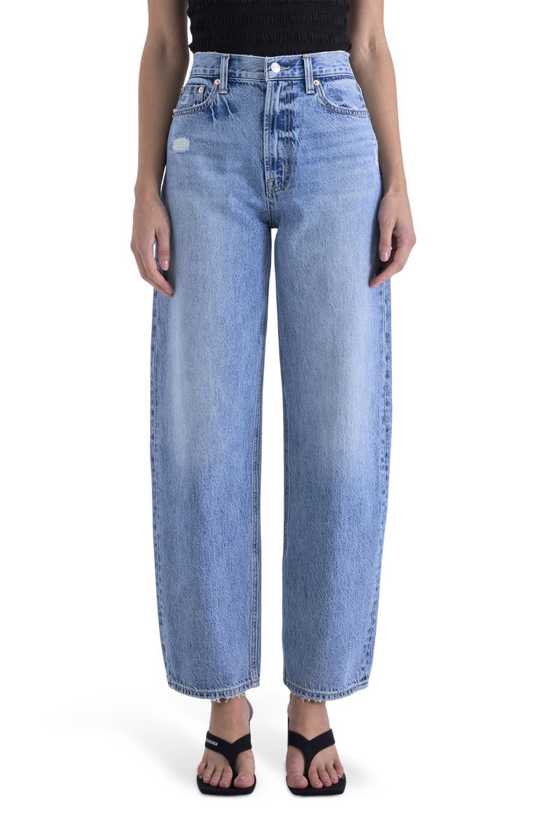 Wes High Waist Barrel Jeans, Main, color, BLUE CLOUD