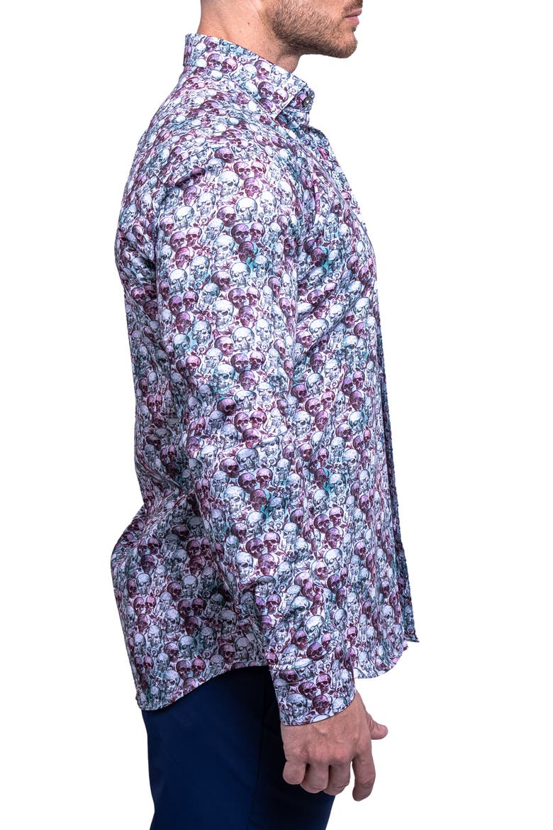 Fibonacci Resistance Contemporary Fit Button-Up Shirt, Alternate, color, PURPLE