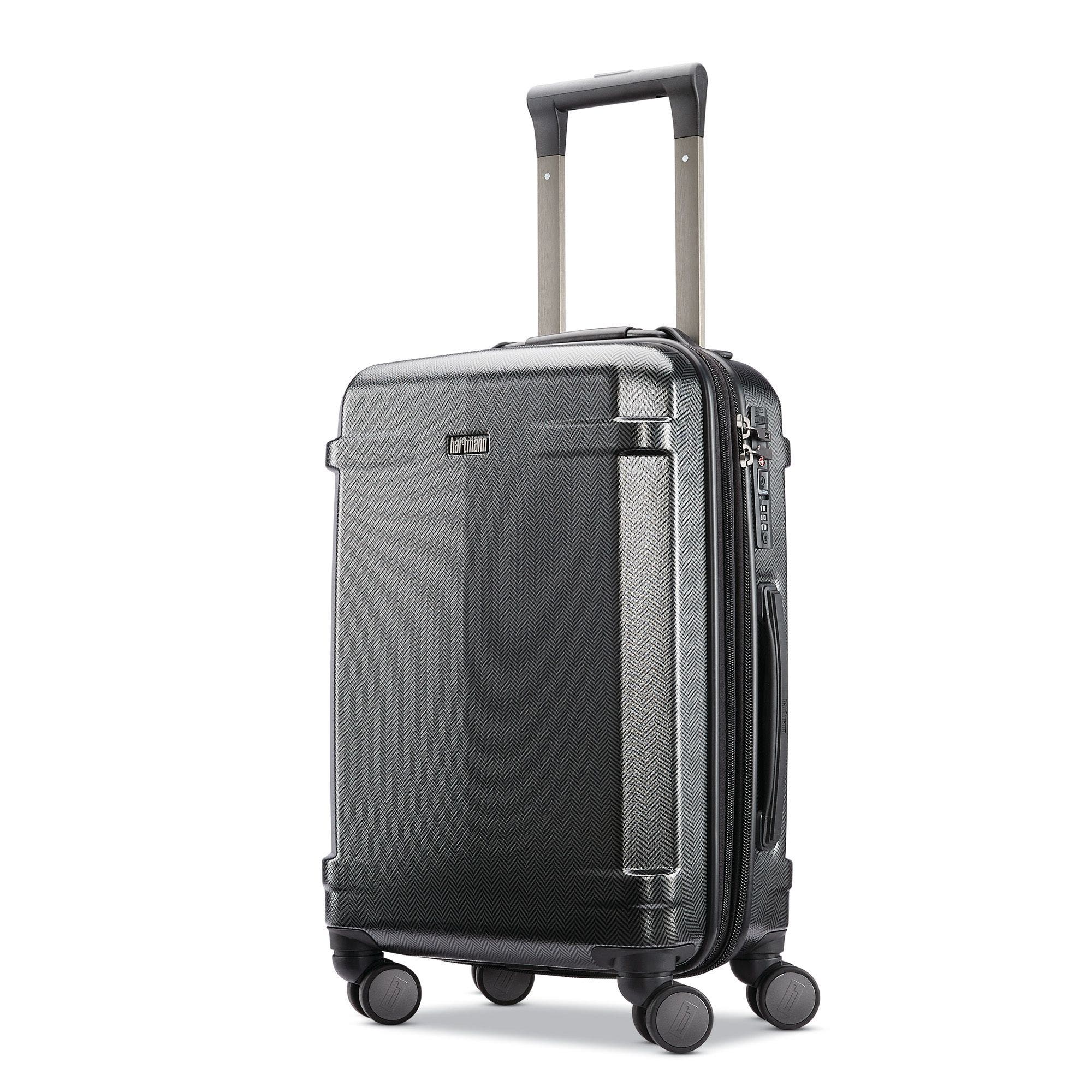 Hartmann Century Deluxe Carry-On Expandable Spinner 22", Main, color, Black/Gunmetal