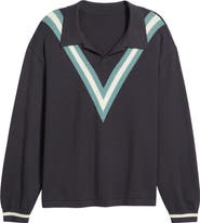 MAVRANS Stripe Polo Sweater
