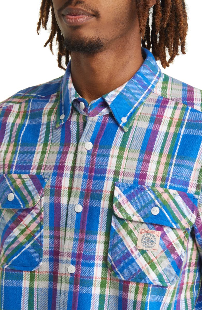 Billionaire Boys Club Shibuya Plaid Cotton Button-Down Shirt, Alternate, color,