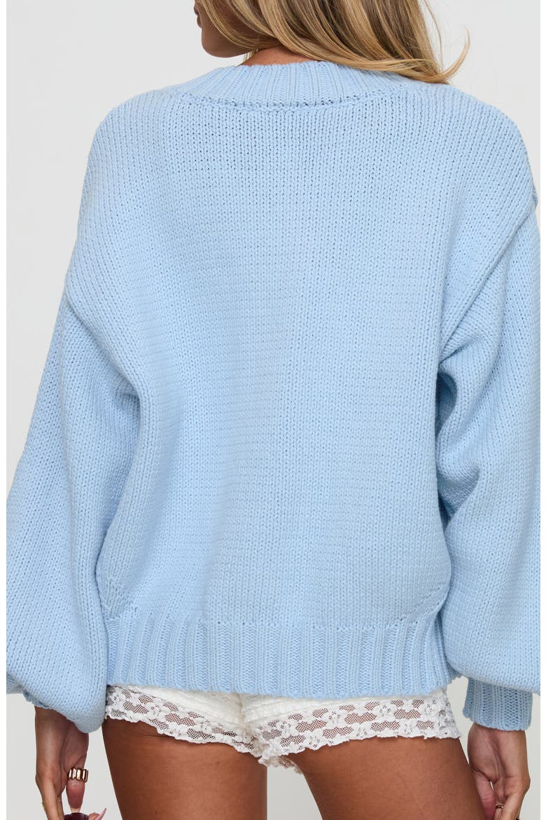 Edern Cotton Blend Cardigan, Alternate, color, BLUE