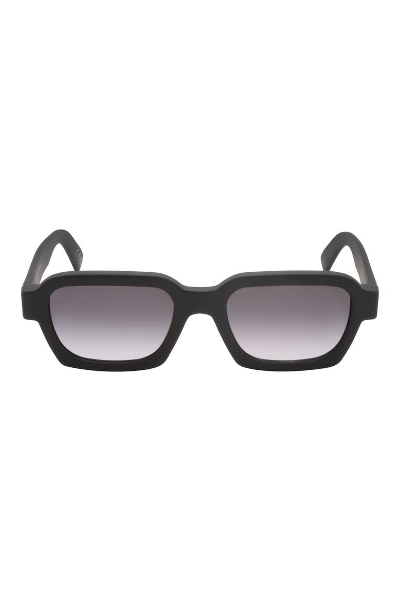 60mm Square Sunglasses, Main, color, BLACK