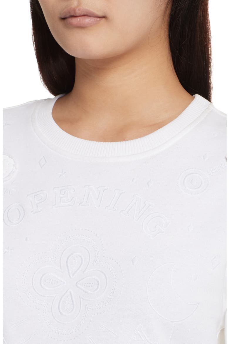 Embroidered Ruffle Hem Dress, Alternate, color, WHITE