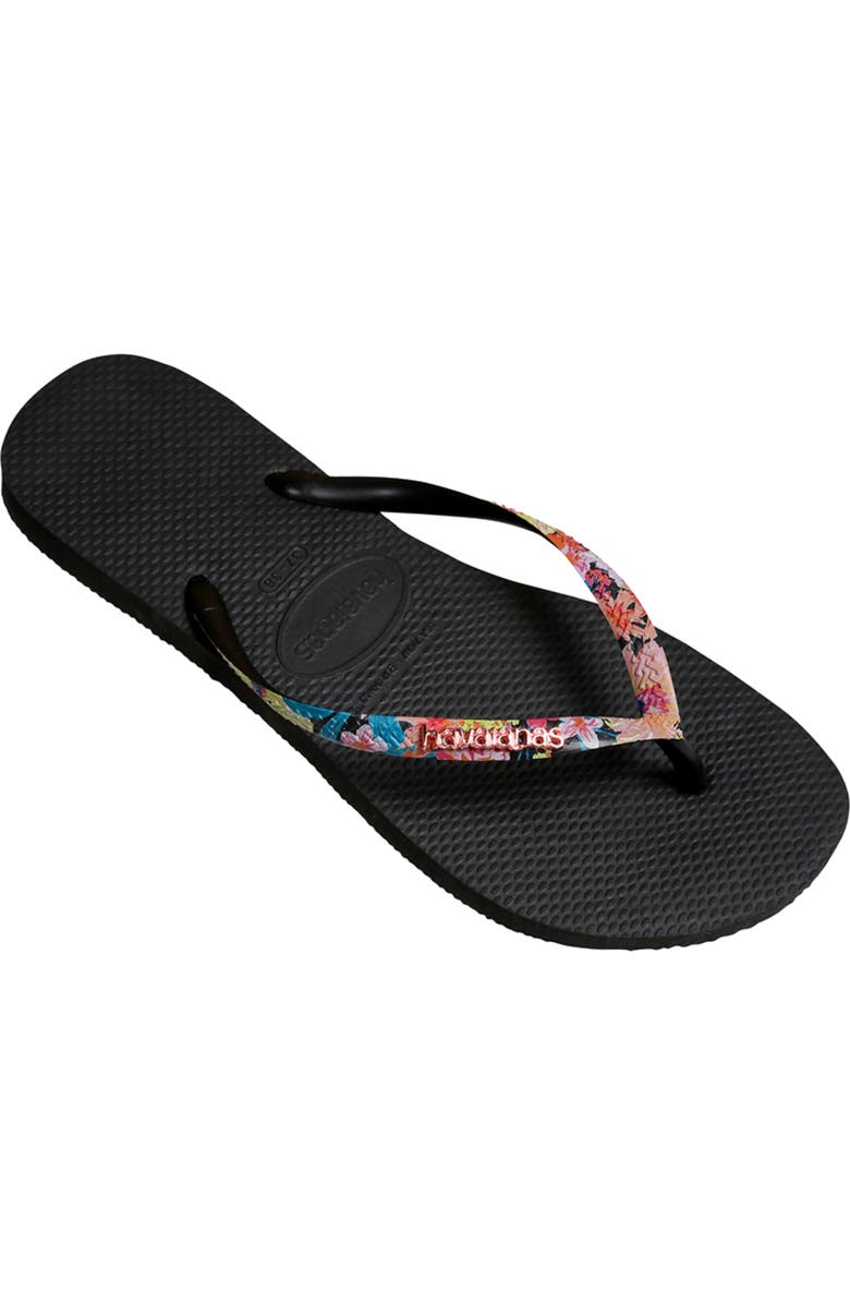 Havaianas Slim Tropical Strap Flip Flop, Alternate, color,