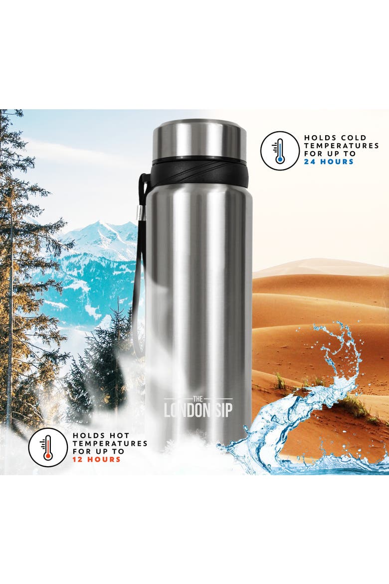 Infuser Bottle 25oz, Alternate, color, Metallic Silver