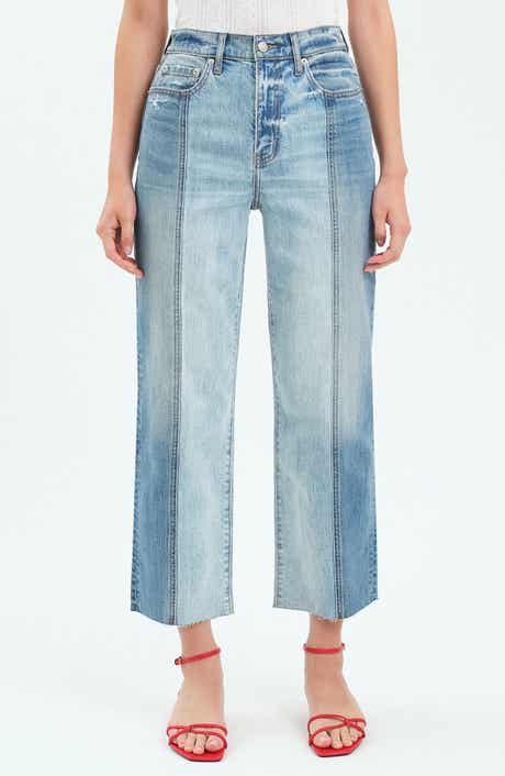 DAZE Sundaze Raw Hem Crop Straight Leg Jeans