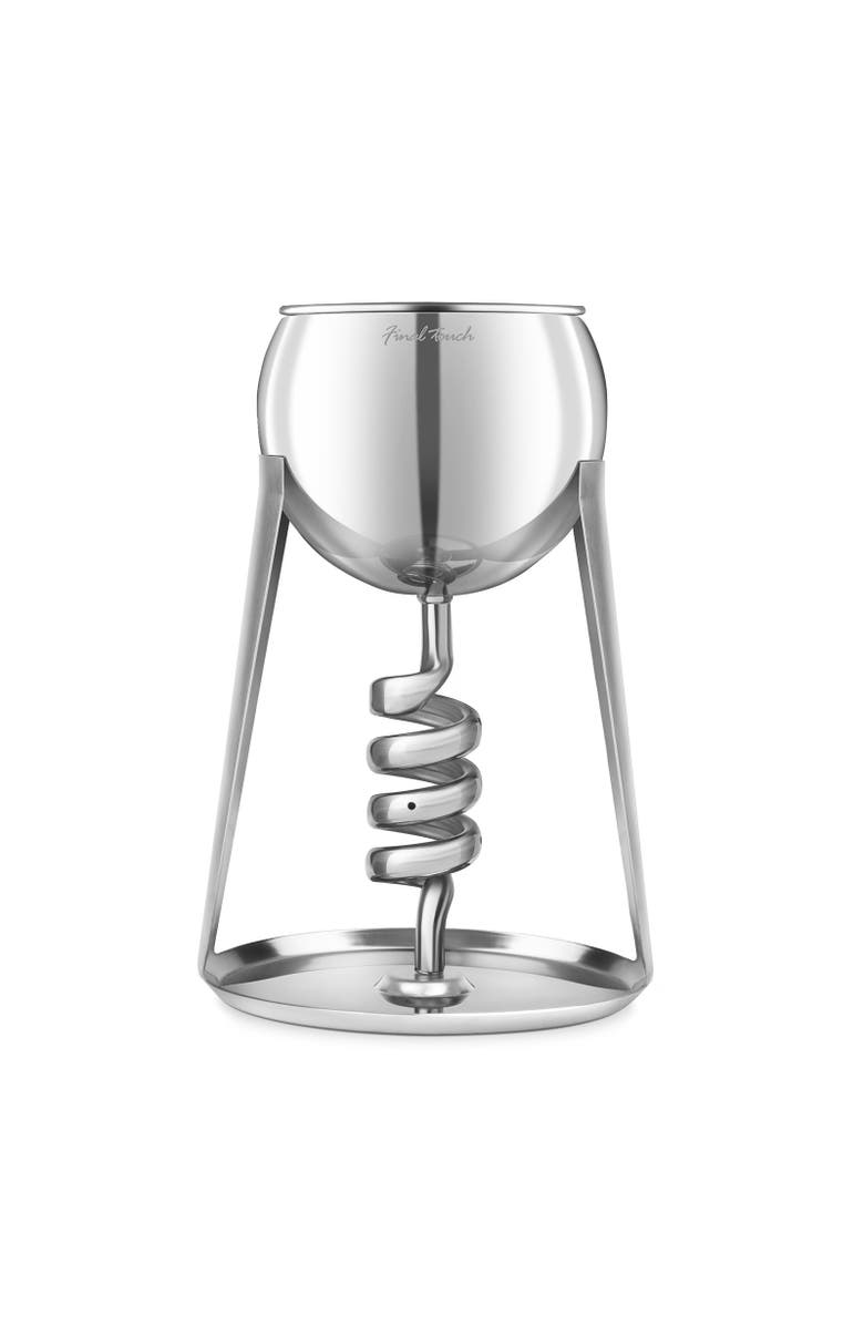 FINAL TOUCH Twister Stainless Steel Aerator & Decanter Set, Alternate, color, Clear