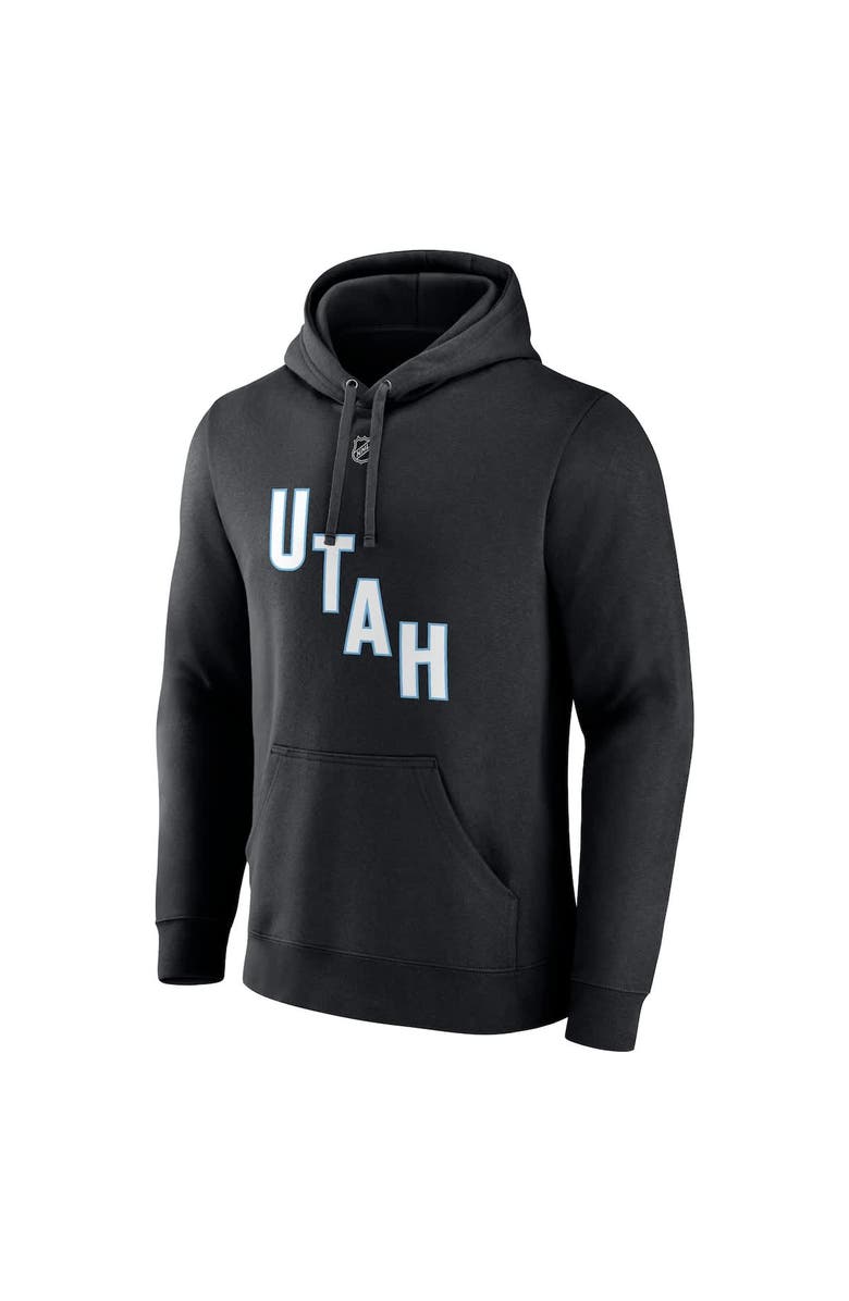 FANATICS Men's Fanatics Nick Schmaltz Black NHL Utah Authentic Stack Name & Number Tri-Blend Pullover Hoodie, Alternate, color, Black
