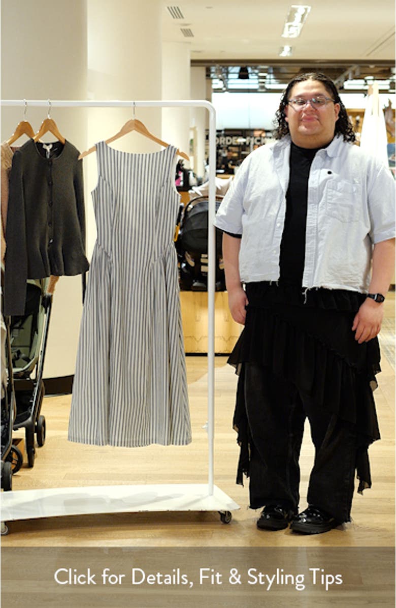 Olea Stripe Midi Dress, sales video thumbnail
