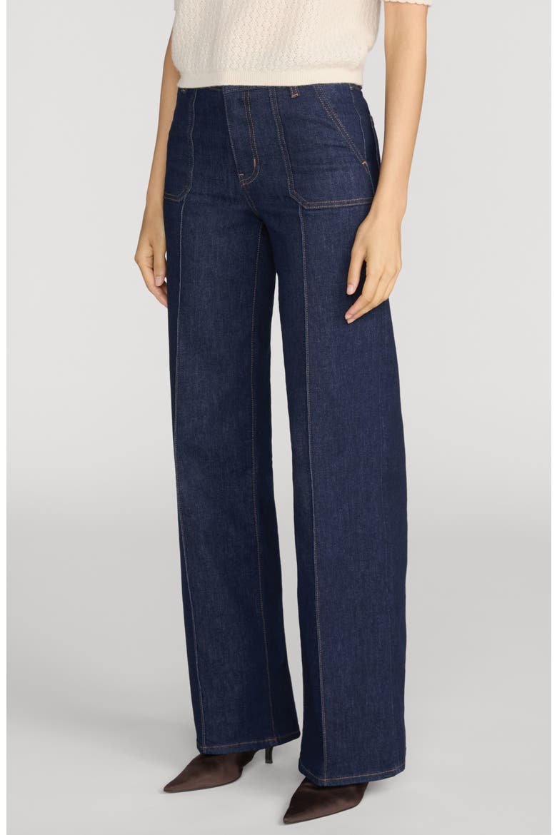 Le Slim Palazzo Pintuck Jeans, Alternate, color, RINSE