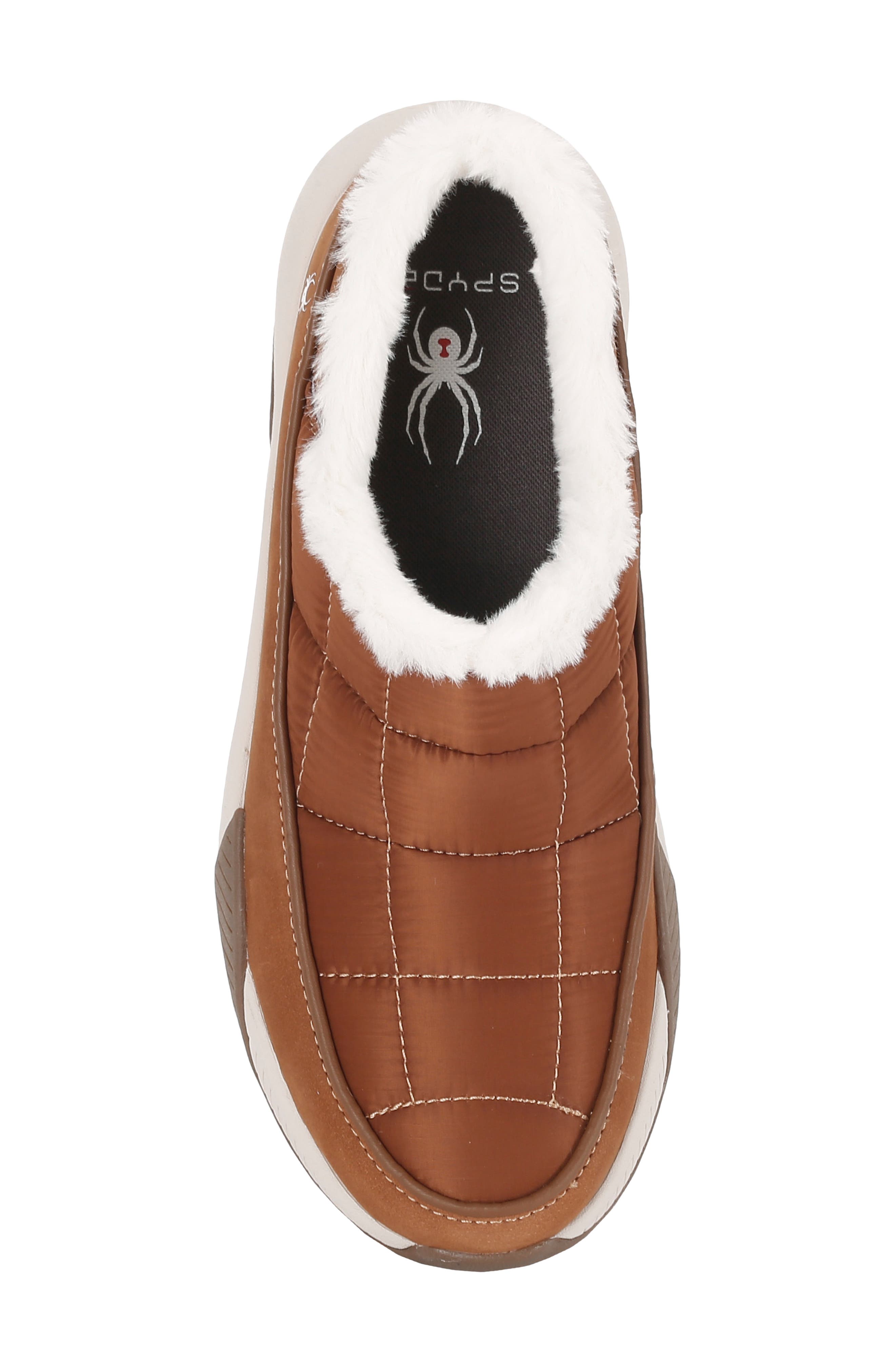 Spyder Leah Faux Fur Lined Waterproof Slip-On Sneaker, Alternate, color, Roasted Pecan