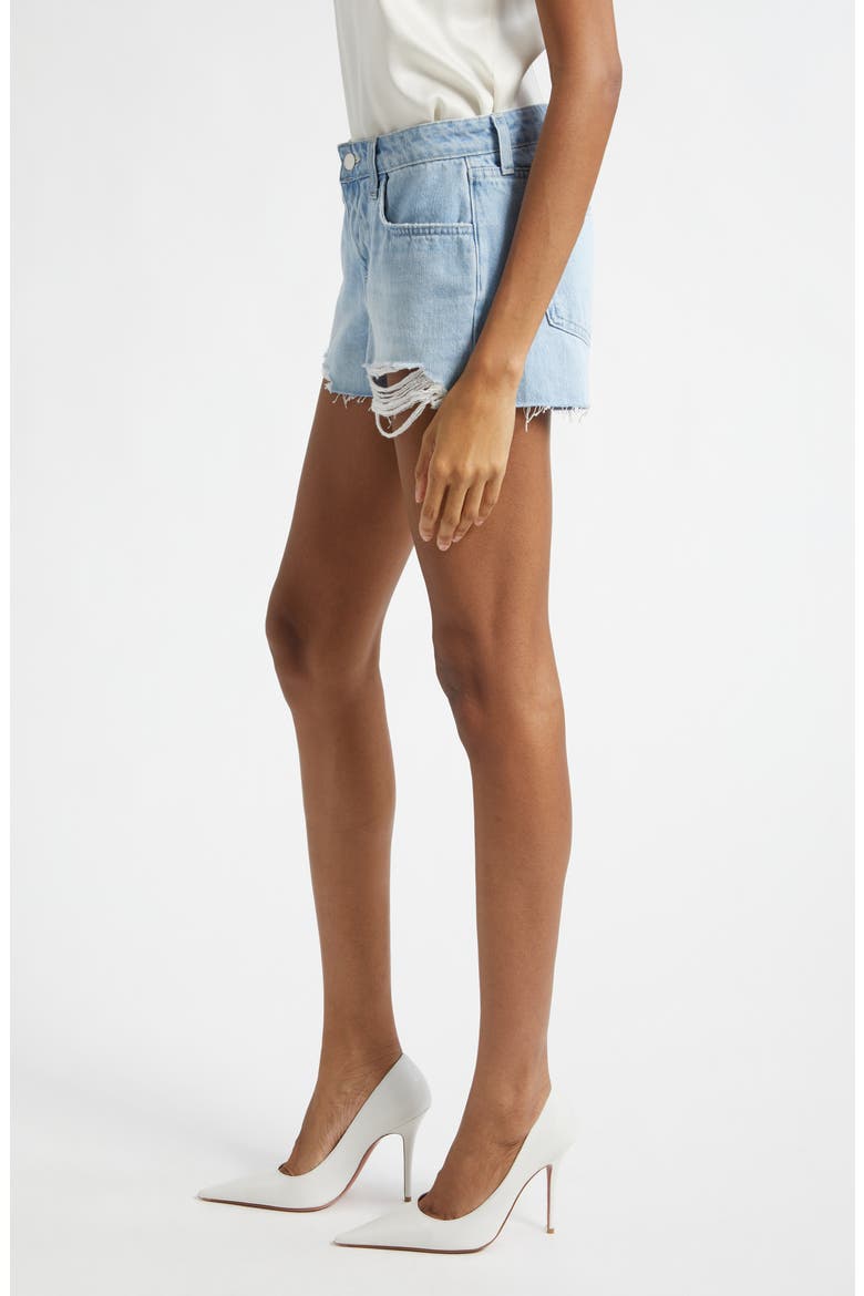Teya Low Rise Cutoff Denim Shorts, Alternate, color, BREA DESTRUCT