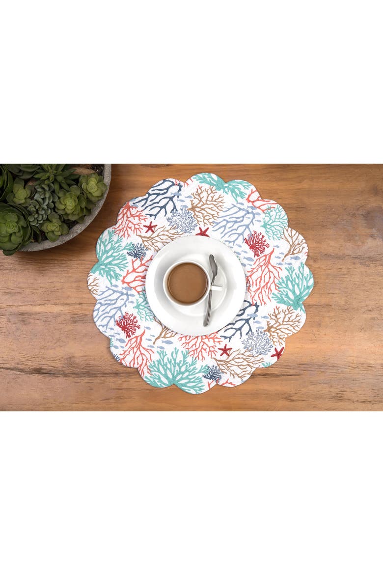 Coral Cove Placemat Collection Sets of 6, Alternate, color, Blue