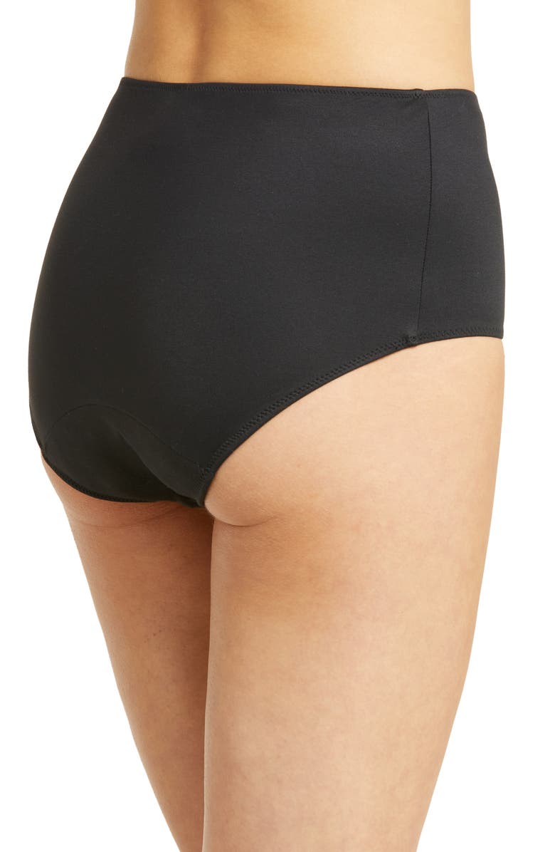 Chantelle Lingerie Leakproof High Waist Period Briefs, Alternate, color, Black-11