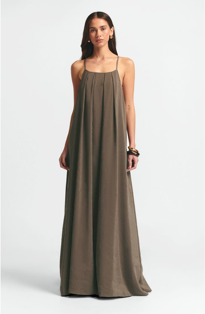 ST MRLO Avalon Midi Dress, Main, color, Dark Truffle