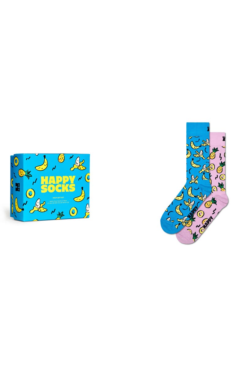 Happy Socks Fruits 2-Pack Assorted Crew Socks, Alternate, color, 