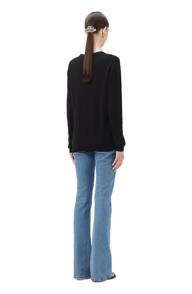 Gobi Cashmere Crew Neck Sweater, Alternate, color, Black