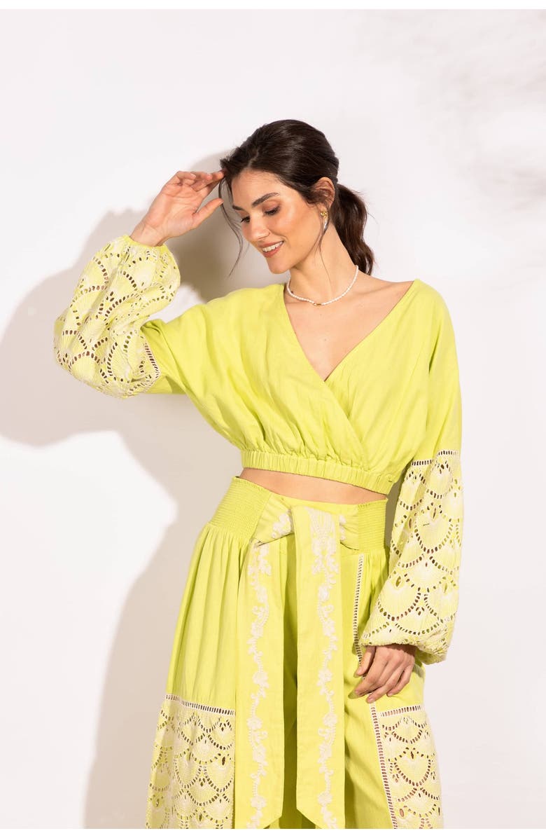 GUADALUPE DESIGN Regina Pants, Alternate, color, Green