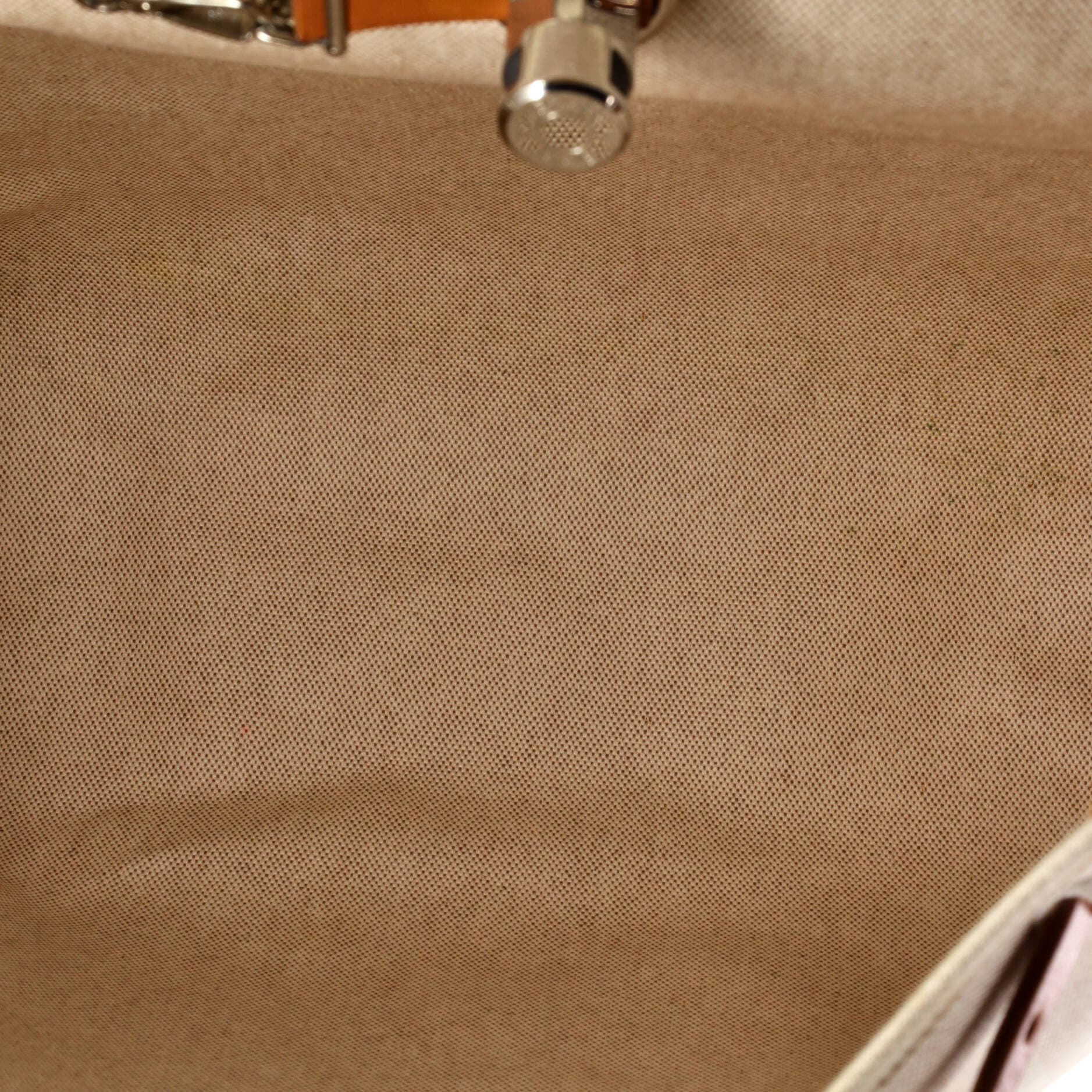 Pre-Owned Hermes Herbag Toile and Leather MM, Alternate, color, Ecru