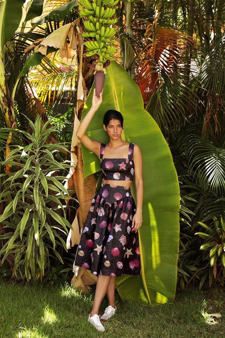 Sotavento Conchitas White Top, Alternate, color, CONCHITAS BLACK PRINT