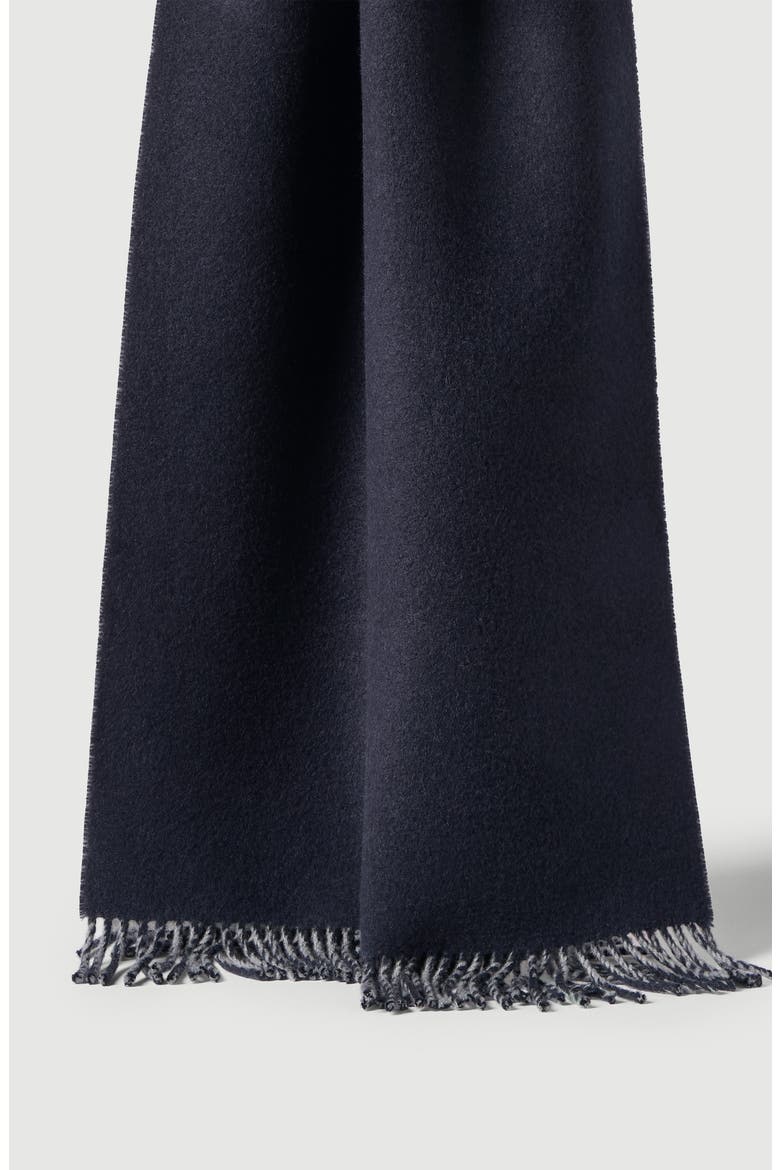 Wool and cashmere knit scarf, Main, color, Navy Blue
