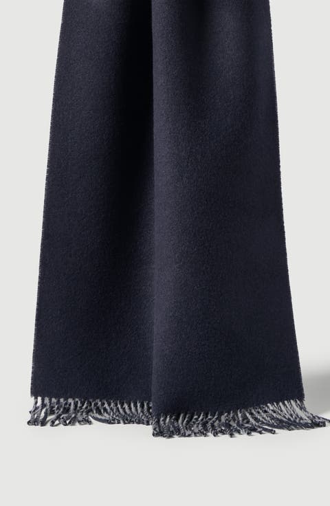 Wool and cashmere knit scarf