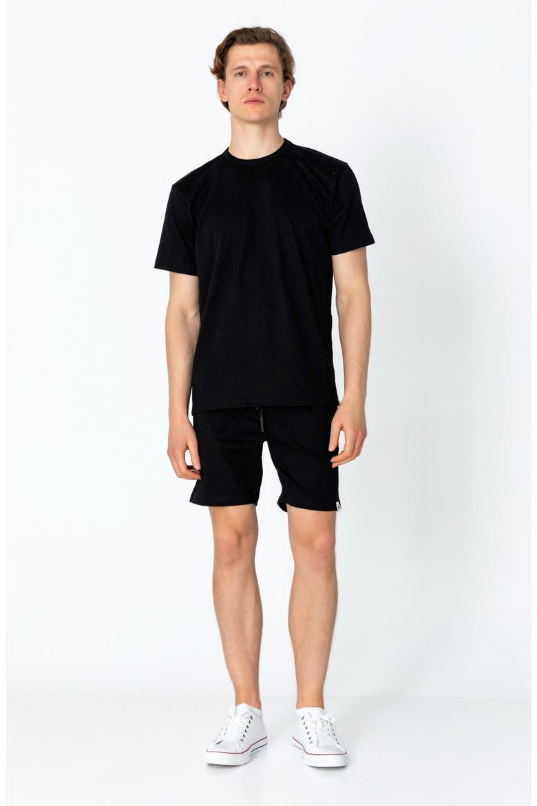 Crewneck Cotton T-Shirt, Alternate, color, BLACK