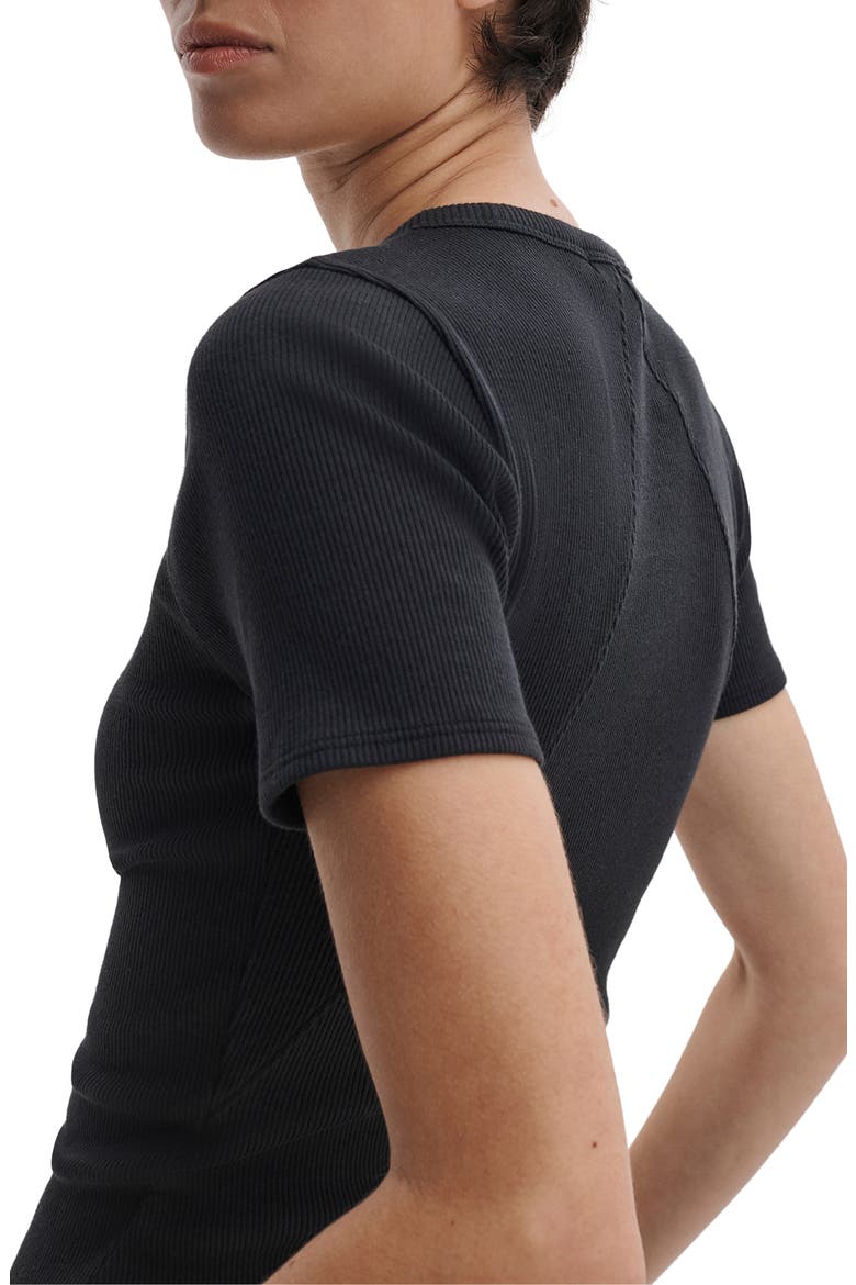 The Essential Rib T-Shirt, Alternate, color, BLACK