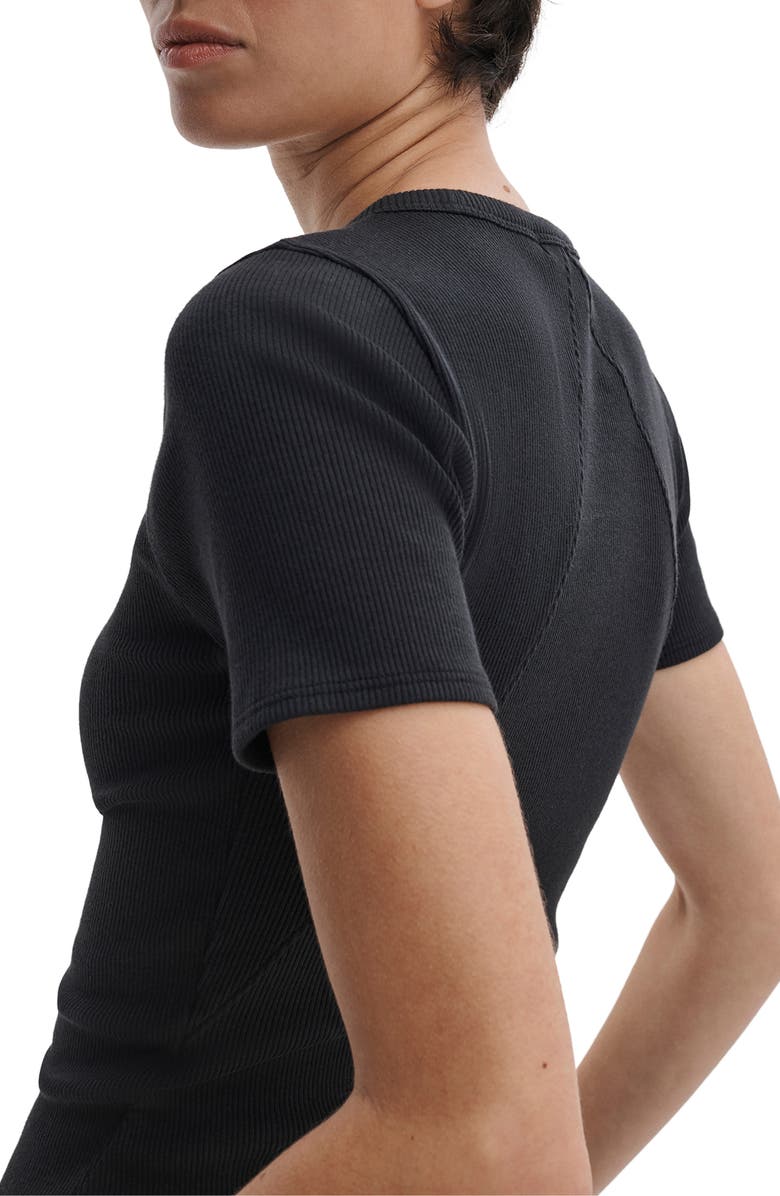 rag & bone The Essential Rib T-Shirt, Alternate, color, Black