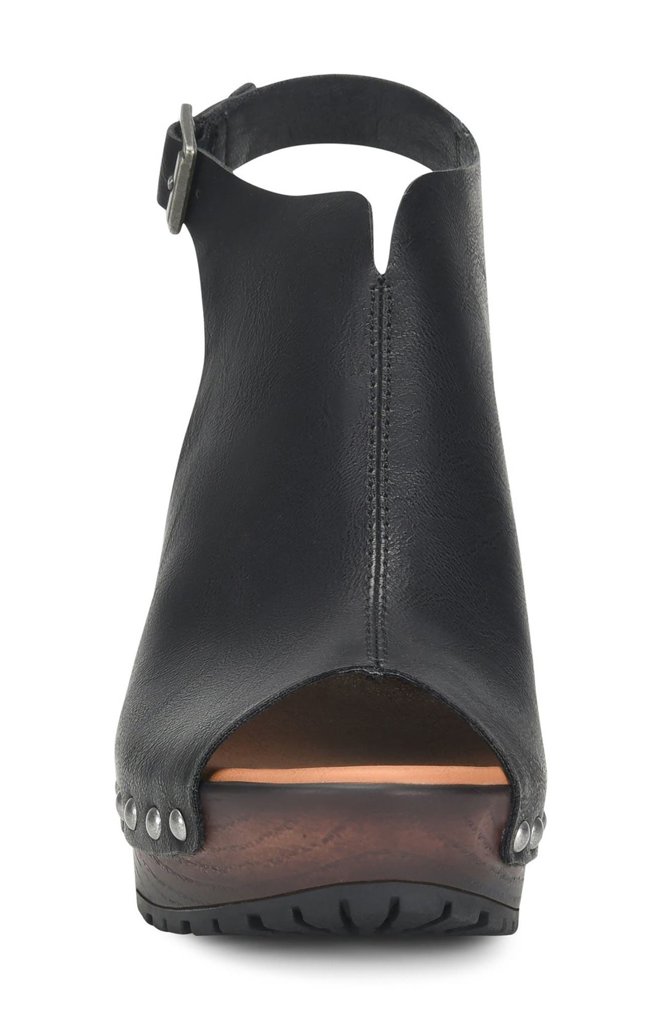 KORKS Arden Open Toe Heeled Sandal, Alternate, color, Black