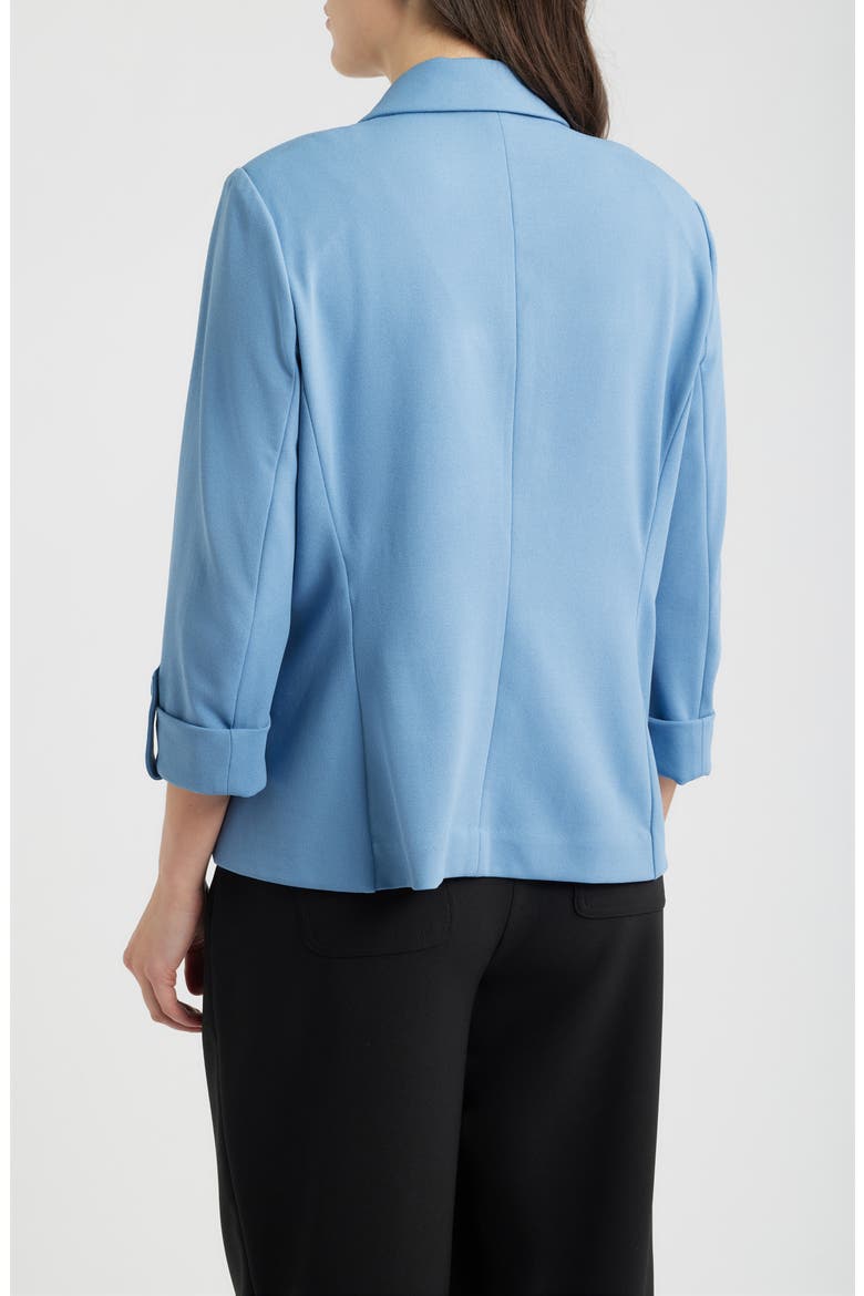 Single Button Notch Collar Blazer, Alternate, color, DUTCH BLUE