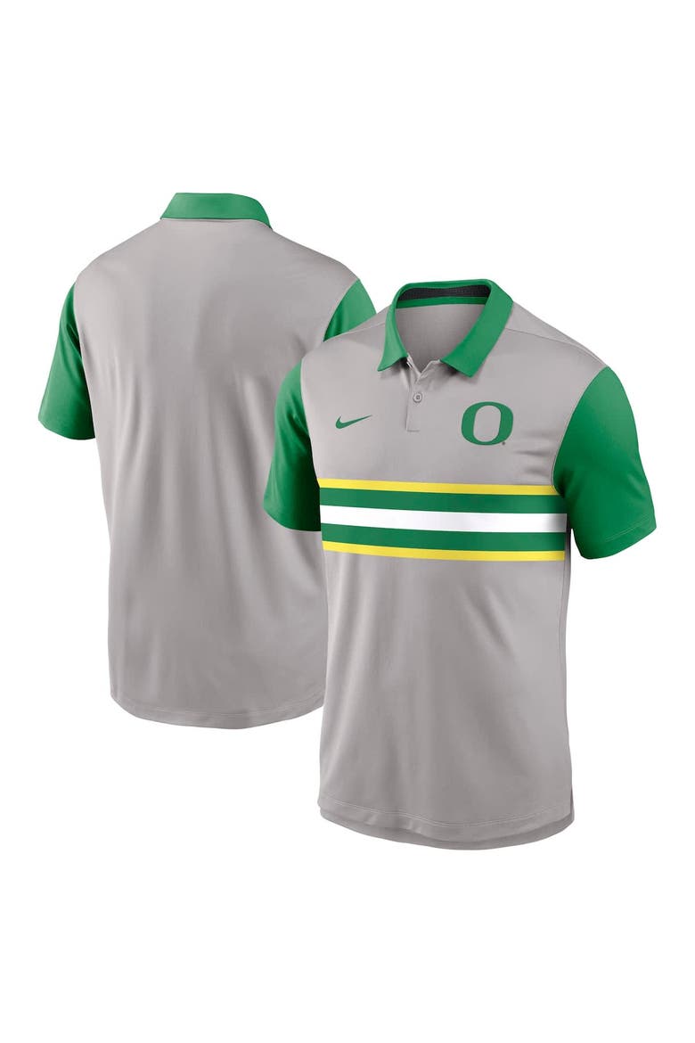 Men's Nike Gray/Green Oregon Ducks Vapor Dri-FIT Polo, Main, color, Gray