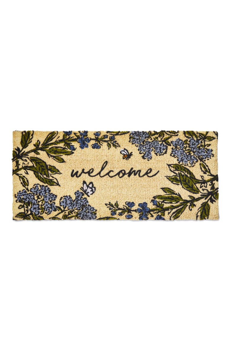 tag Sage Welcome Estate Coir Door Mat Multicolor Easy Clean, Main, color, Yellow
