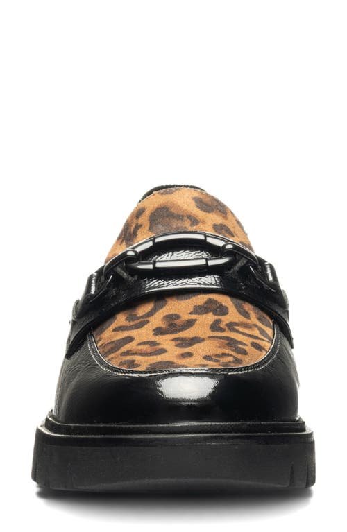 Ara Camellia Lug Sole Bit Loafer In Black
