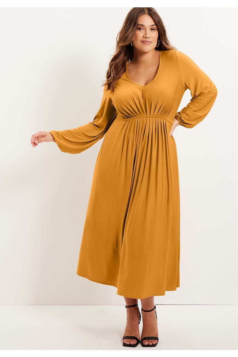 Empire Waist Dress, Alternate, color, DARK SAPPHIRE