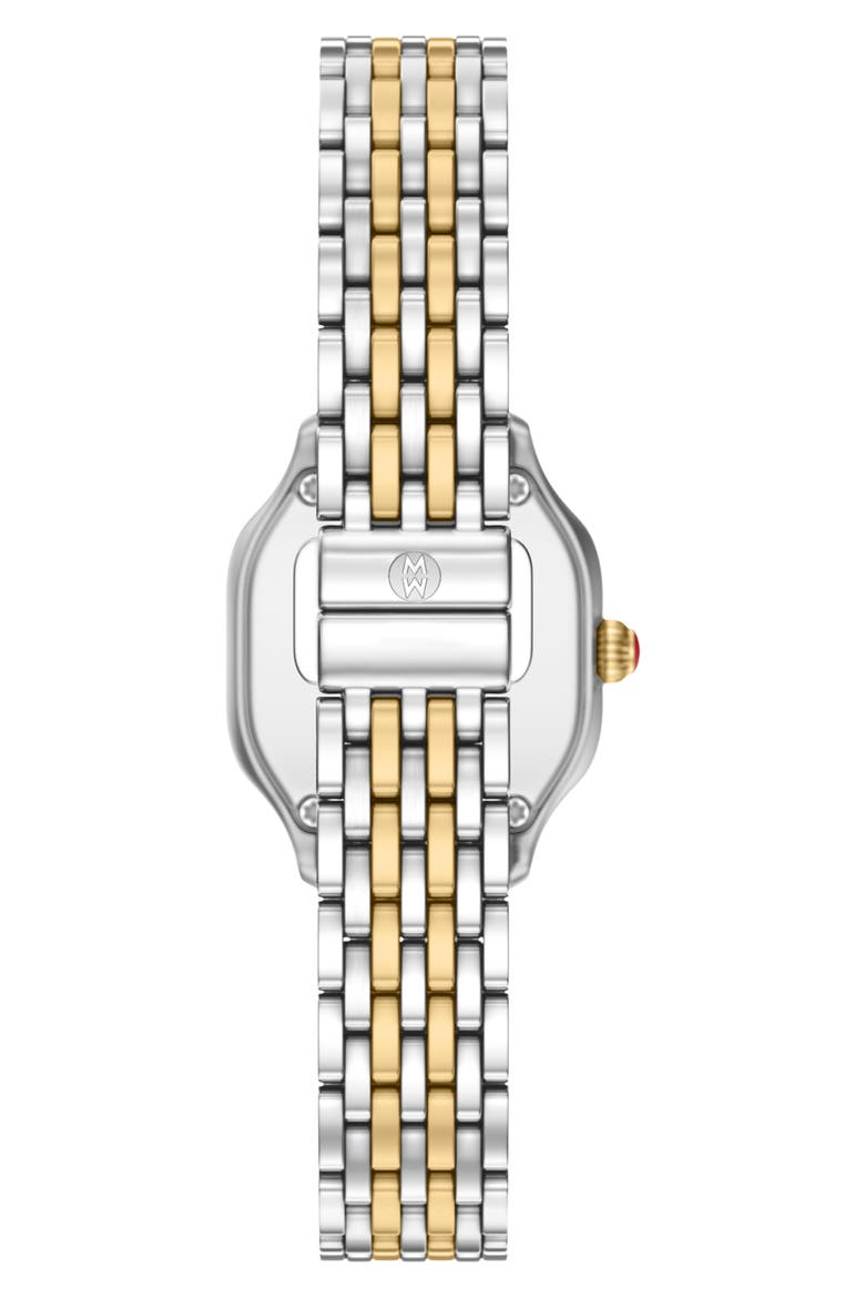 Mini Meggie Mother-of-Pearl & Diamond Bracelet Watch, 23mm x 25mm, Alternate, color, TWO TONE