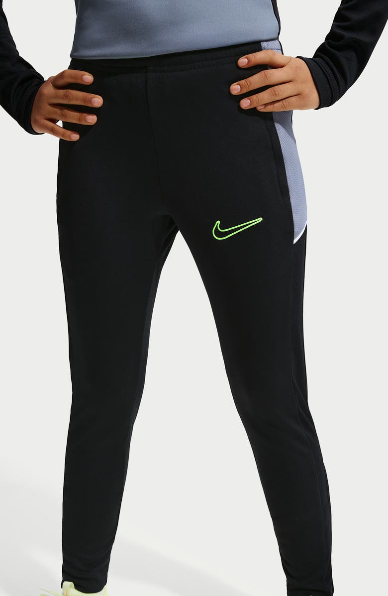 Nike Kids' Academy Dri-FIT Soccer Pants, Alternate, color, Black/ Grey/ Hot Punch/ Volt