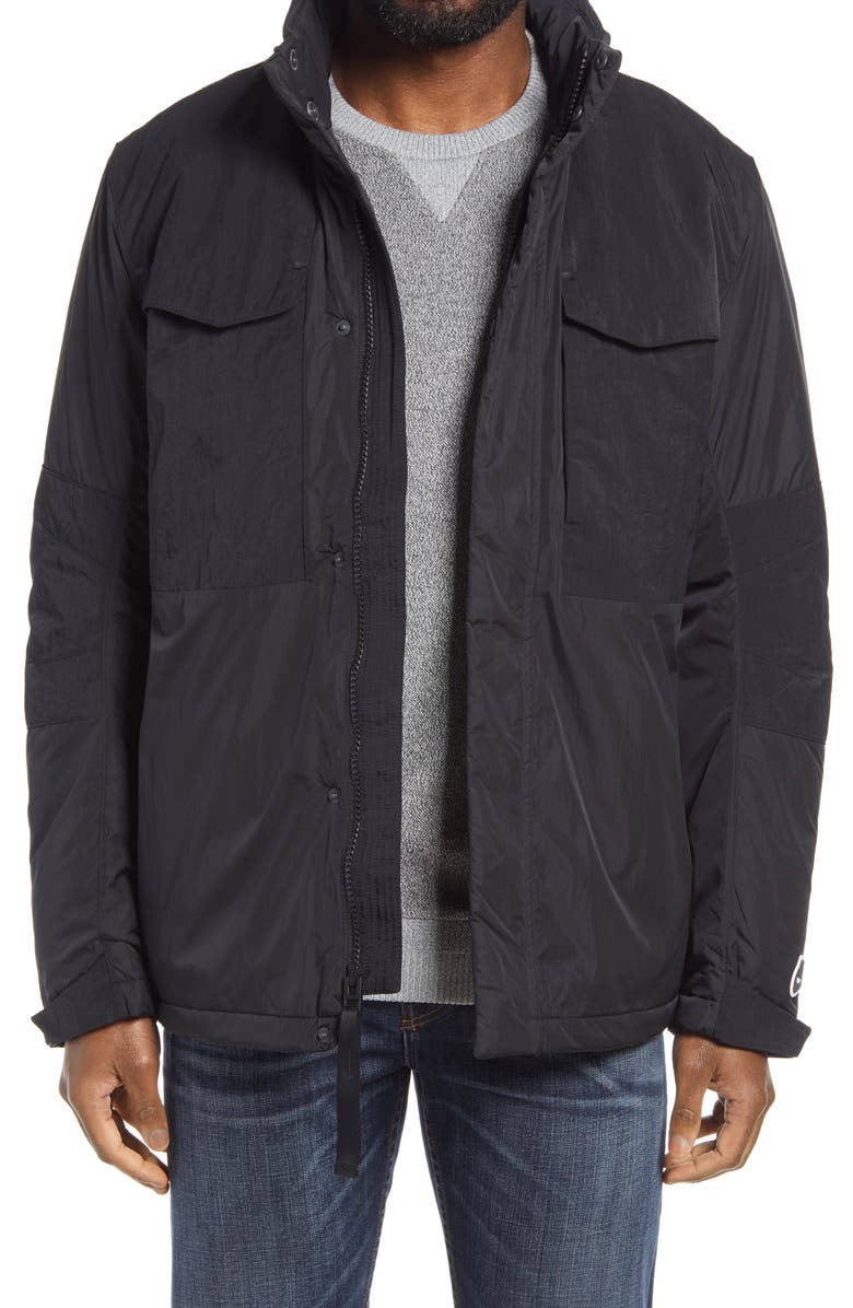 Nike Men's M65 Water Resistant Insulated Hooded Nylon Jacket, Main, color, 