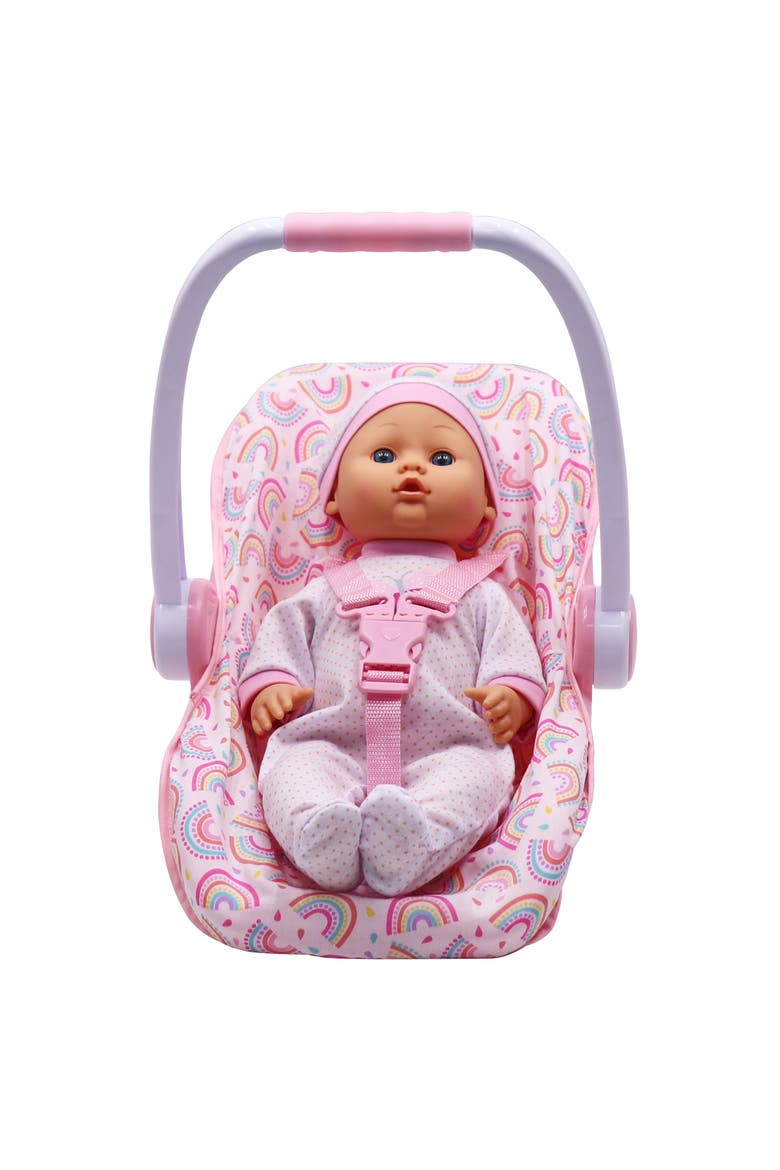16" Baby Doll With Toy Carrier / Car Seat Kids Playset 3+, Alternate, color, Multicolored