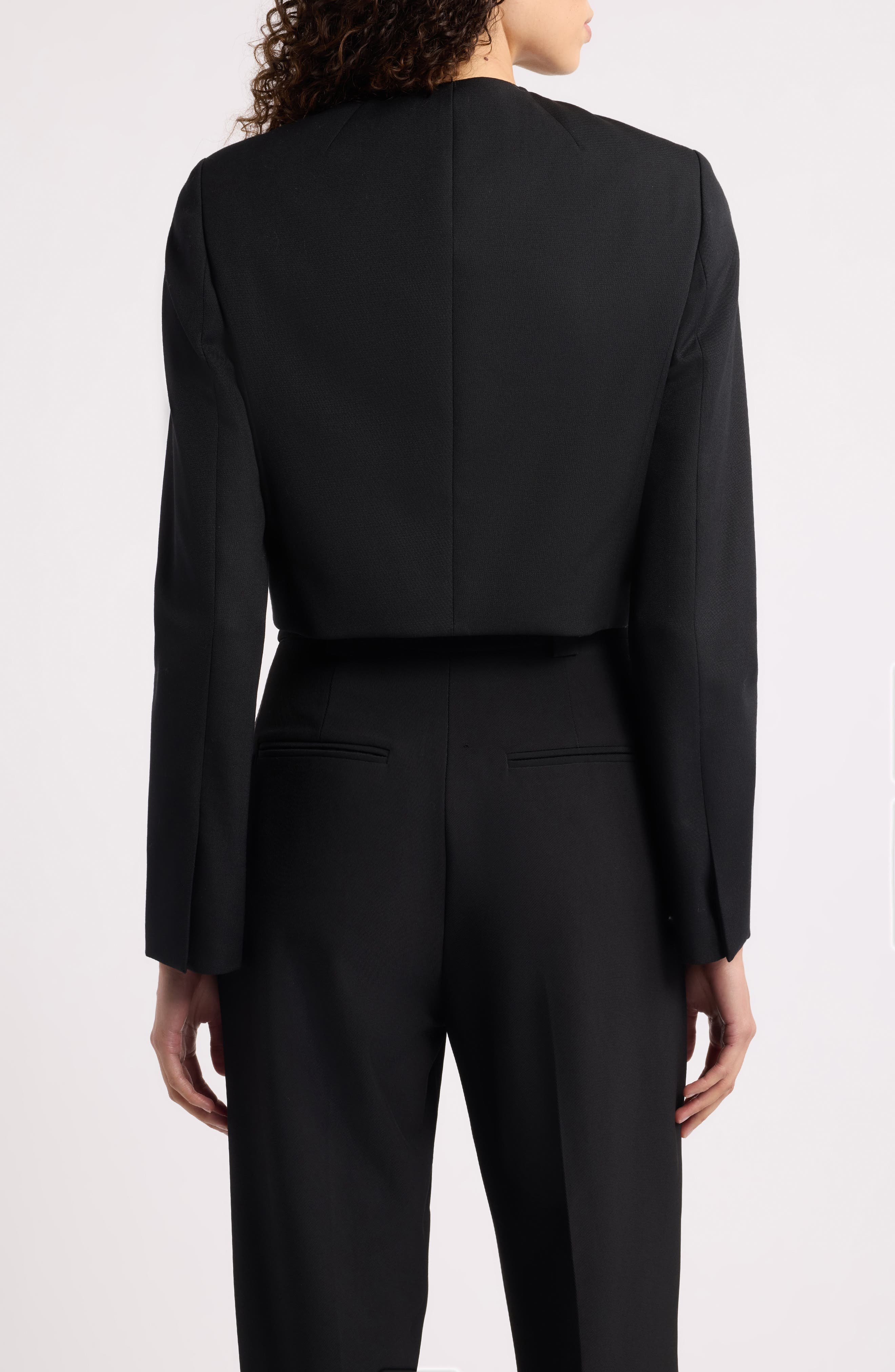 BOSS Jicena Virgin Wool Cropped Jacket (Women) | Nordstrom